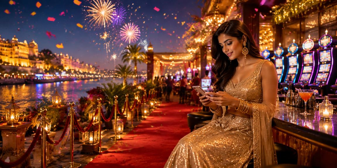 Indian user enjoying mobile casino games on smartphone